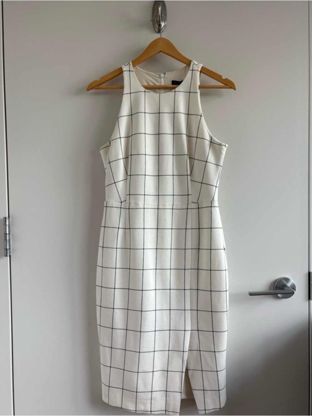 Banana Republic Windowpane Sleeveless Sheath Dress Size 4